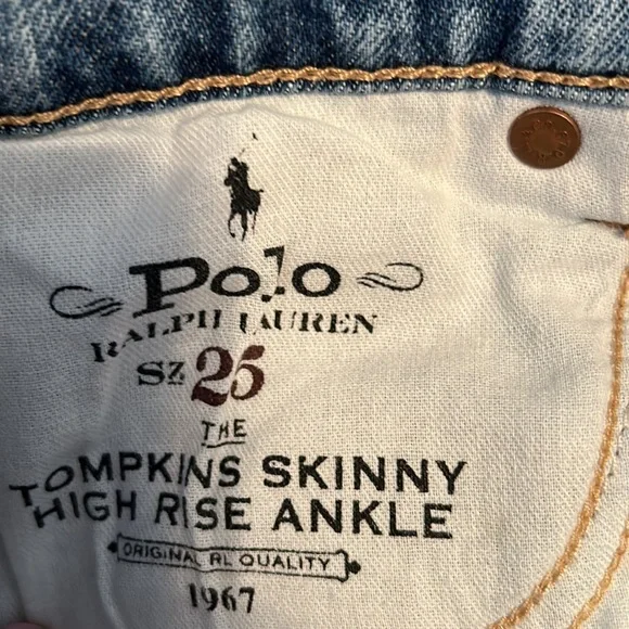 Polo Ralph Lauren- The Tompkins High Rise Ankle Skinny Jeans - Size 25